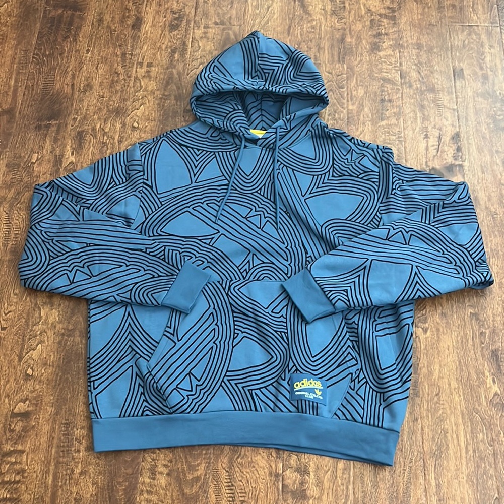 Adidas Originals Print All Over Hoodie Size L